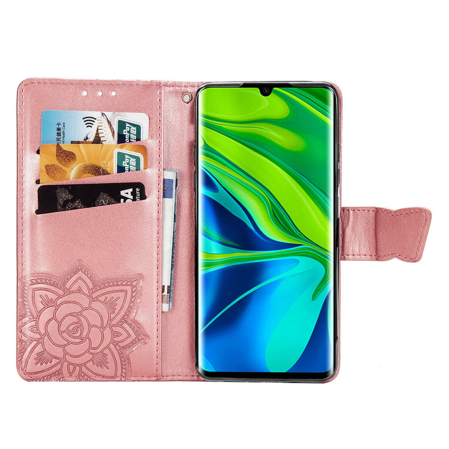 Zyzxhzd Xiaomi Mi Redmi Note 8 3d Butterfly Flower Wallet